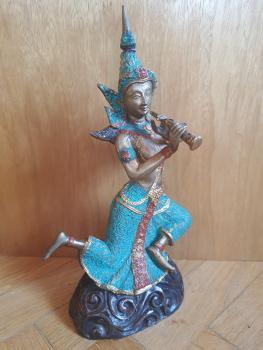Tempel-Musikerin, Bronze, - Thailand -