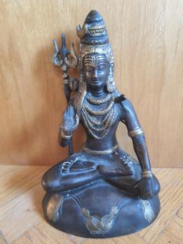Gottheit Lord Shiva, Bronze-Figur - Indien - Mitte 19. Jahrhundert