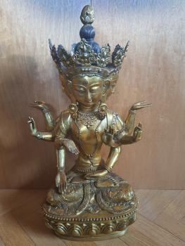 Bronze-Figur, Ushnishavijaya  - Tibet - 20. Jahrhundert