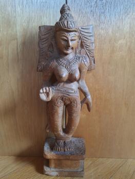 Holz-Figur, Parvati  - Indien - Mitte 20. Jahrhundert