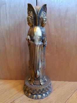 Bronze-Statue, Guan Yin, 3-seitig  - Tibet - 20. Jahrhundert