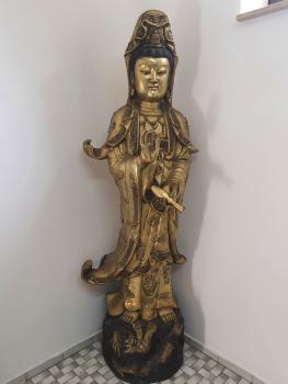 Bronze-Figur, (177cm) Guan Yin  - China - Anfang 20. Jahrhundert