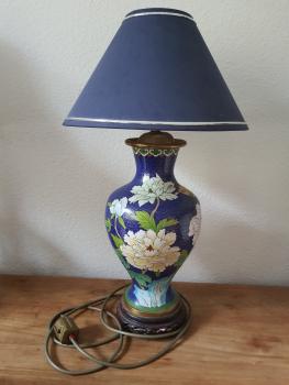 Tisch-Lampe mit Lampenschirm - China - Cloisonné