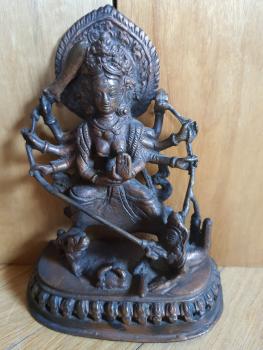 Göttin der Vollkommenheit "Durga," Hinduismus, Bronze - Indien -