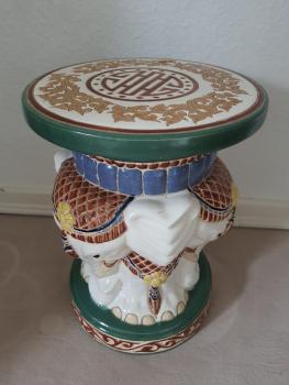 Keramik-Elefanten Hocker - Thailand -