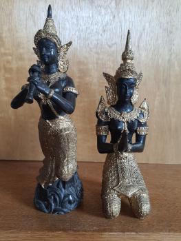 Ein Paar Tempel-Figuren - Thailand -