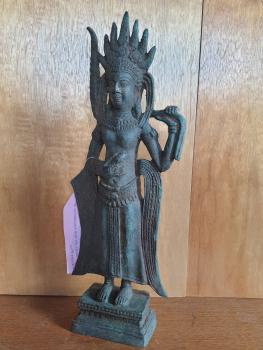 Devata-Tempelfigur, Bronze - Kambodscha - 20. Jahrhundert