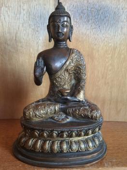 Buddha-Figur, Bronze -Thailand - Anfang 20. Jahrhundert