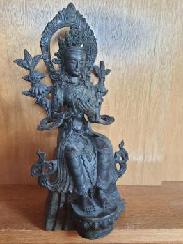 Bronze-Figur, Maitreya  - Thailand -  Anfang 20. Jahrhundert
