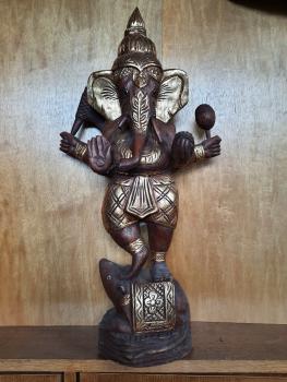 Holz-Figur, Ganesha  - Indien - 20. Jahrhundert