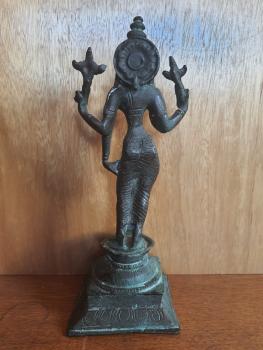 Bronze-Figur, 4armige Gottheit - Nepal - Anfang 20. Jahrhundert