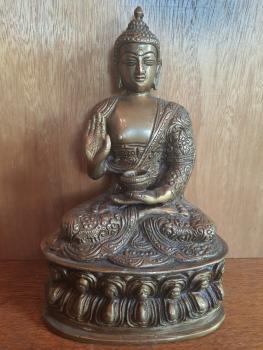 Buddha-Figur, Bronze - Nepal - Anfang 20. Jahrhundert