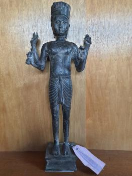 Khmer Lokeshvara, Bronze, Angkor Kunst-Figur - Kambodscha - Anfang 20.Jahrhundert