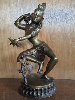 Tempeltänzerin, Bronze - Indien - Mitte 20. Jahrhundert