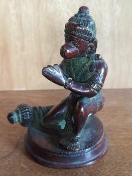 Bronze-Figur, Hanuman - Indien - Anfang 20. Jahrhundert