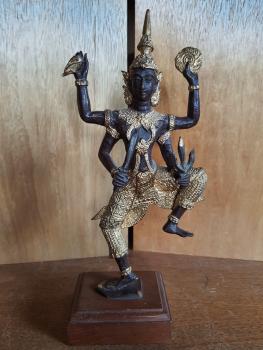 Bronze-Figur, Vishnu - Thailand - Anfang 20. Jahrhundert