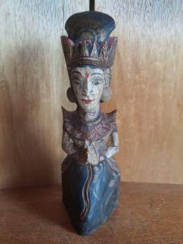 Tempelgöttin, Holz-Figur - Indonesien -