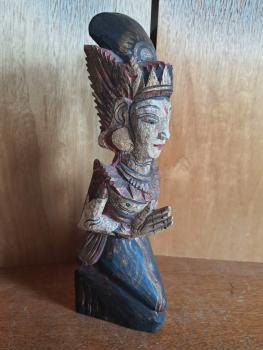 Tempelgöttin, Holz-Figur - Indonesien -