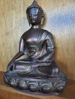 Buddha-Figur, Bronze  - Tibet - Mitte 20. Jahrhundert