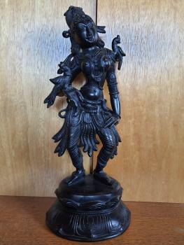 Bronze-Figur, Avatar Meenakshi  - Indien - 19. Jahrhundert