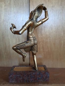 Messing-Figur, Tempeltänzerin  - Indien - 20. Jahrhundert
