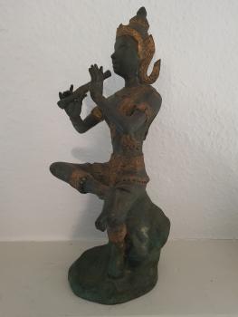 Phra Aphai Mani - Flötenspieler, Bronze - Thailand - Anfang 20. Jahrhundert