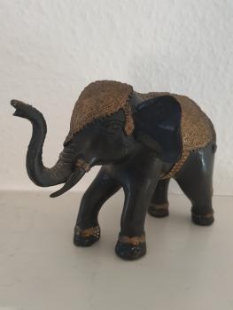 Bronze-Figur, Elefant  - Thailand - Mitte 20. Jahrhundert