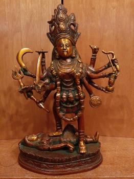 Bronze-Figur, Göttin Kali  - Indien - 21. Jahrhundert