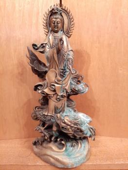 Bronze-Figur, Guan Yin  - China - Anfang 20. Jahrhundert