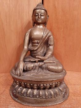 Buddha-Figur, Bronze  - Nepal -  2. Hälfte 20. Jahrhundert