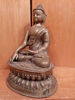 Buddha-Figur, Bronze  - Nepal -  2. Hälfte 20. Jahrhundert