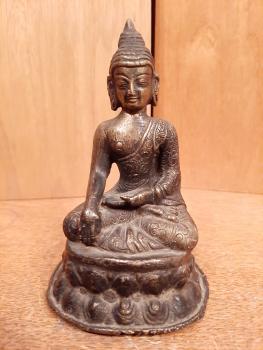 Buddha-Figur, Bronze - Nepal - um 1900