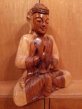 Buddha-Figur, Holz  - Bali - 20. Jahrhundert