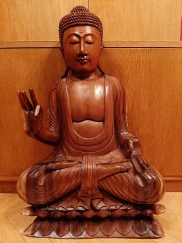 Buddha-Figur, Holz  - Bali - 20. Jahrhundert