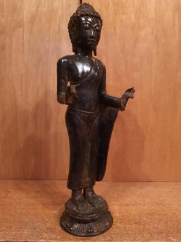 Buddha-Figur, Messing  - Thailand - Mitte 20. Jahrhundert