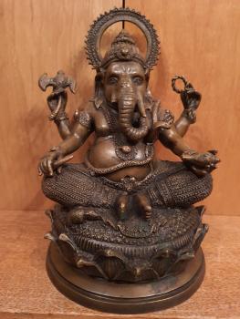 Bronze-Figur, Ganesha - Indien - 1. Hälfte 20. Jahrhundert