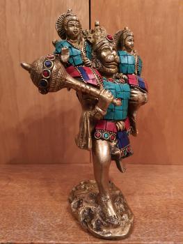 Messing-Figur, Hanuman  - Indien - 21. Jahrhundert