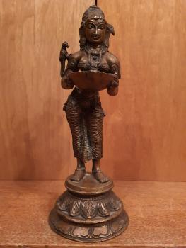 Bronze-Figur, Lakshmi  - Indien - Mitte 20. Jahrhundert