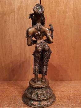 Bronze-Figur, Lakshmi  - Indien - Mitte 20. Jahrhundert