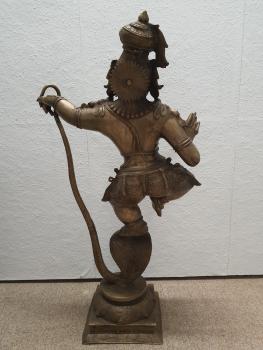 Bronze-Figur, Gottheit Krishna  - Indien - um 1900