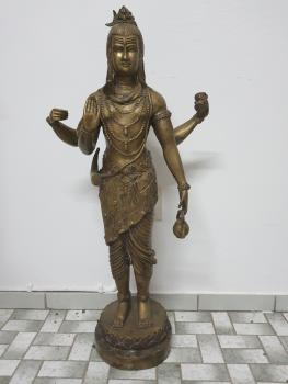 Bronze-Figur, Gottheit Shiva  - Indien - Anfang 20. Jahrhundert