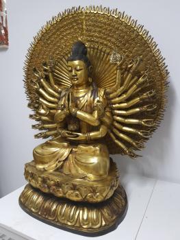 Buddha-Figur, (109cm) Guanyin Avalokiteshvara -Tibet -20. Jahrhundert