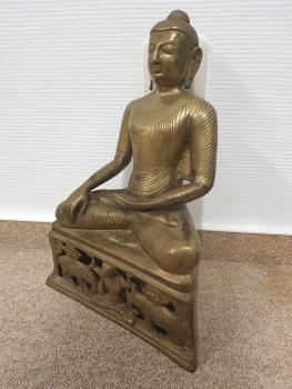 Buddha-Figur, Bronze - Indien - 2. Hälfte 20. Jahrhundert