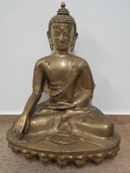 Buddha-Figur, Bronze  - Indien - Anfang 20. Jahrhundert