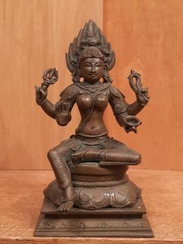 Bronze-Figur, Göttin Durga  Indien - Mitte 20. Jahrhundert