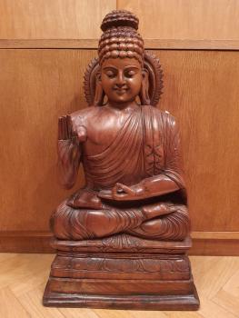 Buddha-Figur, Holz  - China - 20. Jahrhundert