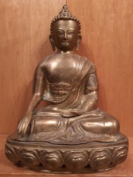 Buddha-Figur, Bronze  - Indien - Mitte 20. Jahrhundert