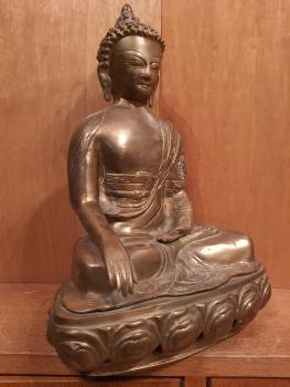 Buddha-Figur, Bronze  - Indien - Mitte 20. Jahrhundert