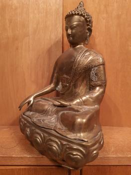 Buddha-Figur, Bronze  - Indien - Mitte 20. Jahrhundert