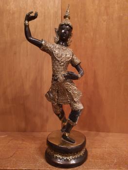 Bronze-Figur, Tempeltänzer  - Thailand - Mitte 20. Jahrhundert